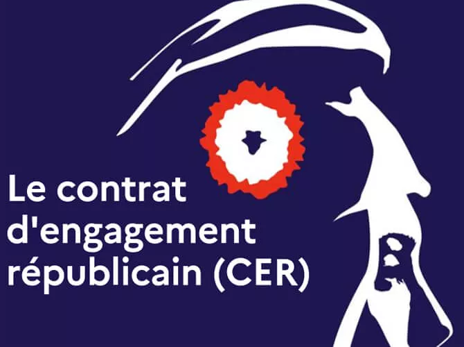 Visuel officiel du Contrat d'engagement républicain (CER) auquel CAP NORD est engagé